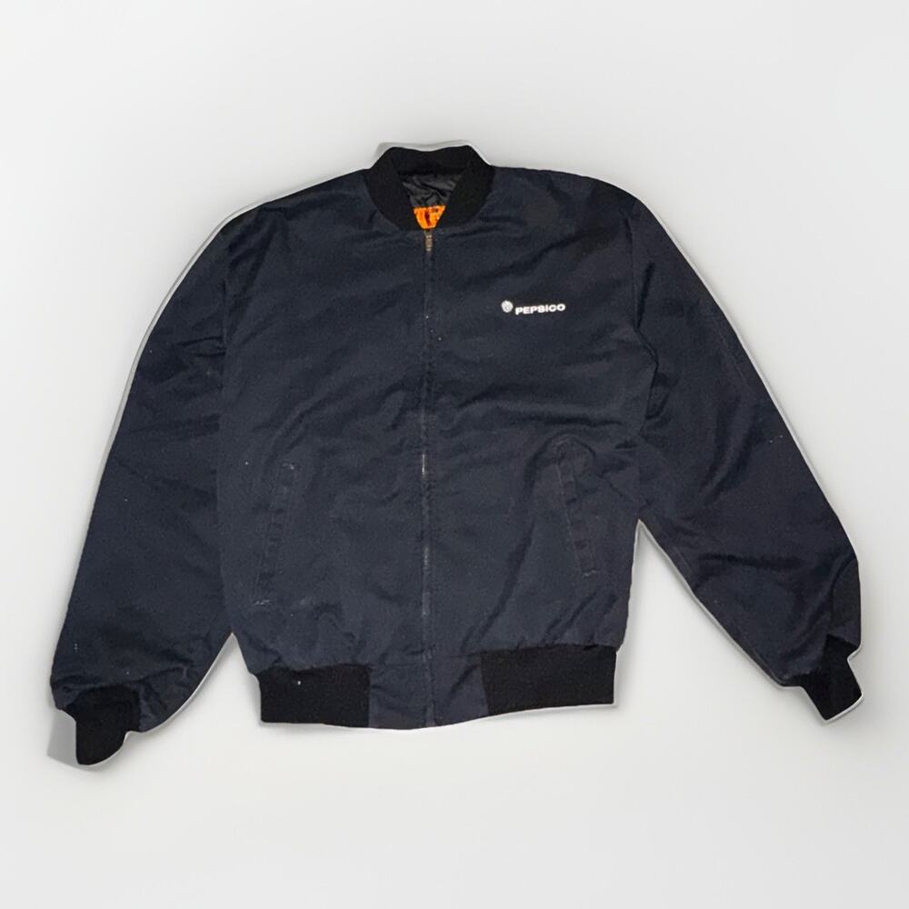 Red Kap Pepsi Co Workwear Jacket Black Medium 23x25 USA Bomber Jacket